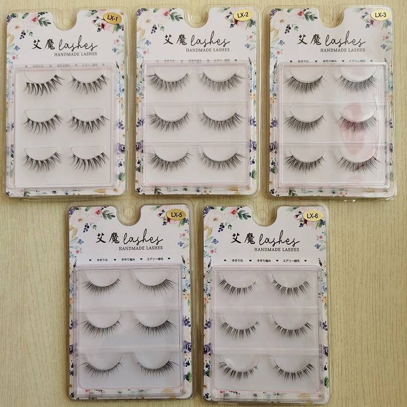 Korean False Eyelashes Zhang Yuanying False Eyelashes Natural Wispy Soft V Shaped Lash Extension Comic Eye Clear Band