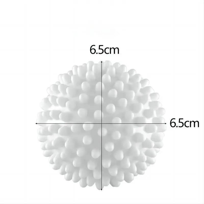 6pcs TPR Anti Winding Laundry Ball Circular Pure White Magic Cleaning Drum Washing Machine For Dirt Removal And Knotting