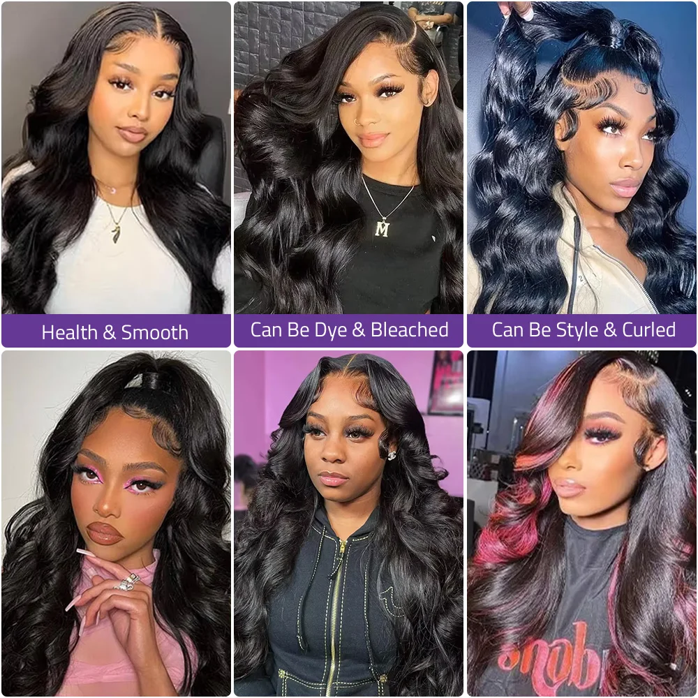 13x6 الجسم موجة HD الدانتيل الشفاف الباروكة الأمامية شعر الإنسان 18-38 بوصة 5x5 غلويليس 360 كامل الدانتيل الجبهة الباروكات للنساء السود