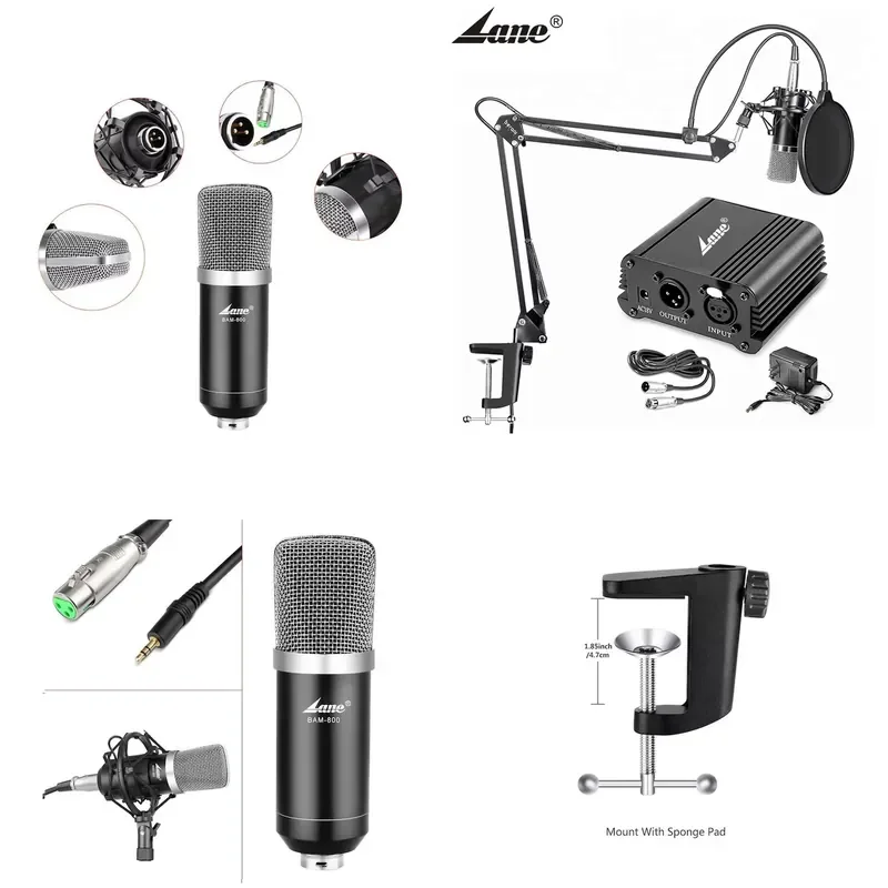 

Lane Condenser Microphone Studio Recording USB Condenser Microphone Bm800 Condenser Microphone Set