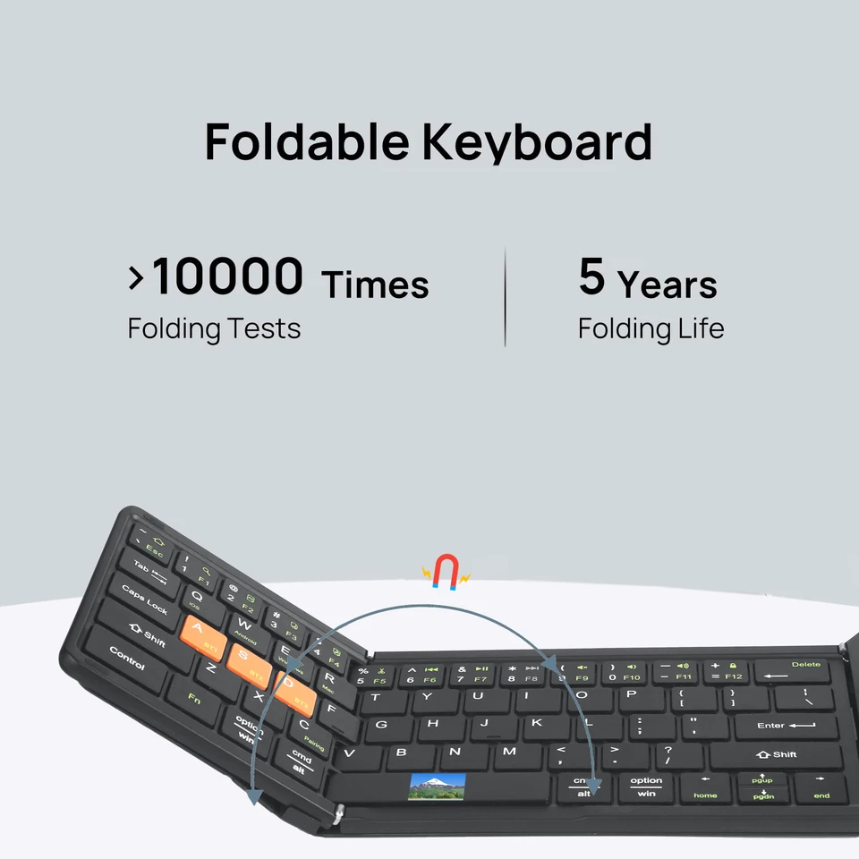 Jomaa Handy faltbar Bluetooth mit Touchpad, wiederaufladbare Smartphone-Tastatur_voghion.com
