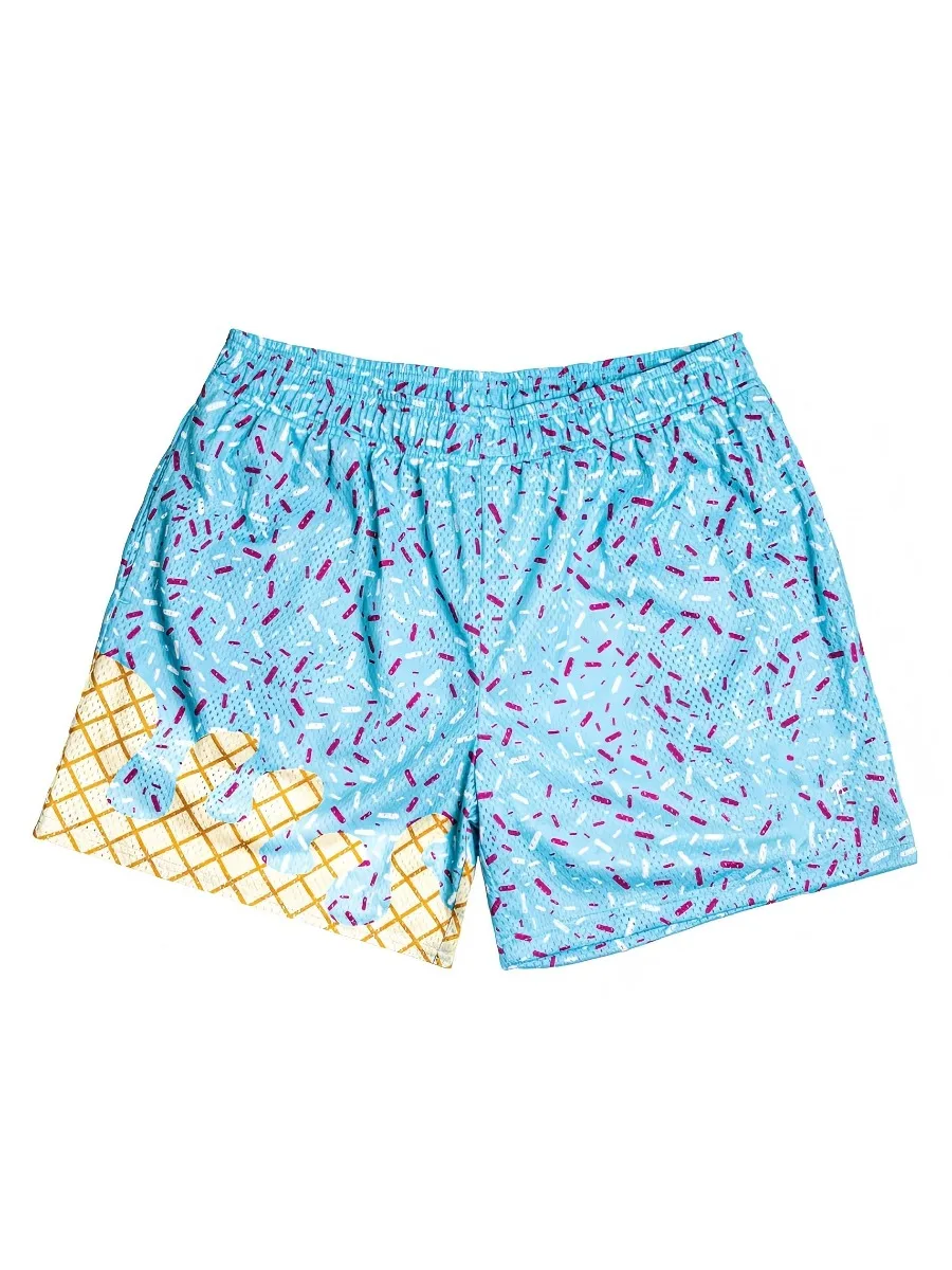 Мужские бейсбольные шорты с мороженым, повседневные летние шорты для гольфа, бега, спорта и пляжа