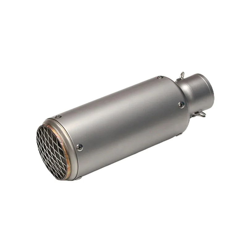 51mm universal Motorcycle Exhaust Pipe Made of Carbon Fiber or Stainless Steel with a Straight Design and a Mesh at the Tail End