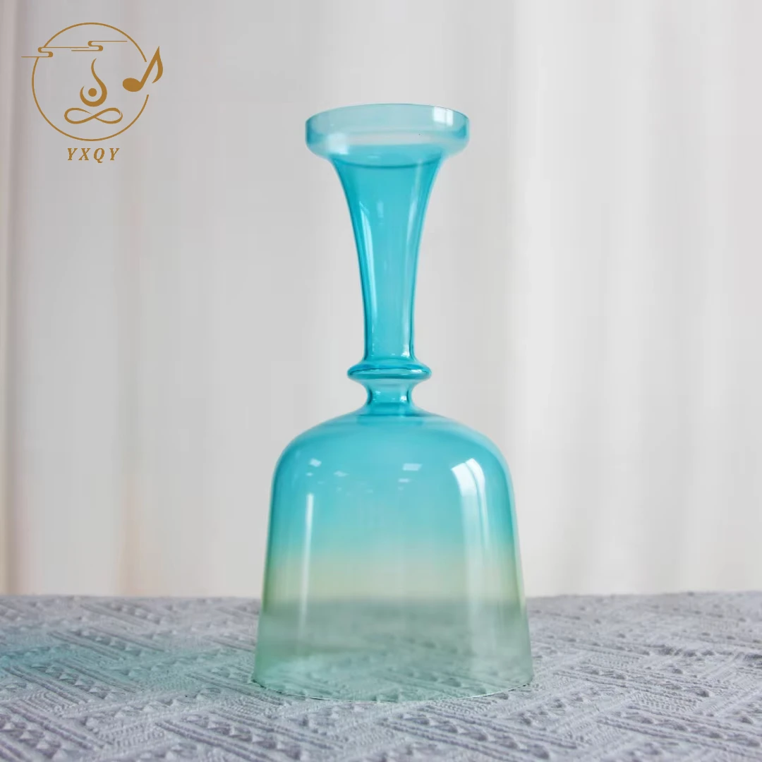 YXQY handheld music singing bowl,  5.5-8.75inch top of the line transparent spray painted sound therapy instrument