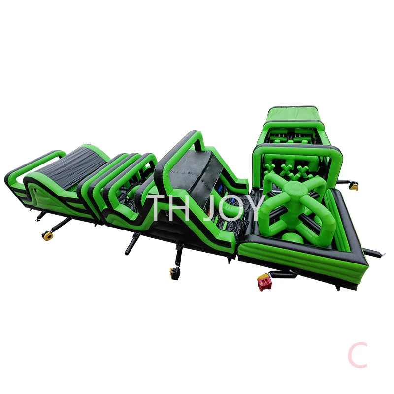 free sea ship to port, commercial outdoor inflatable obstacle course challenges L shape inflatable sport  games