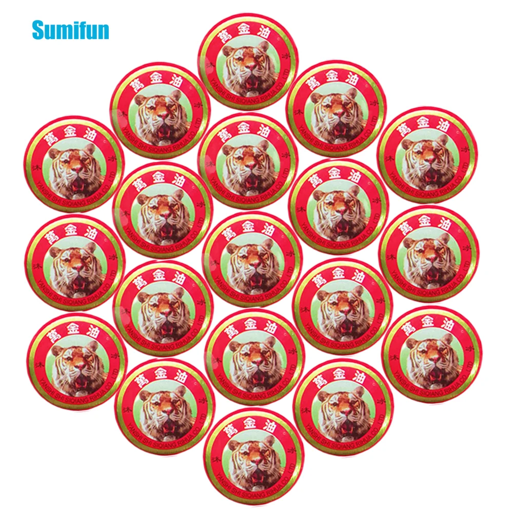 

40/50/60Pcs Red Tiger Cool Oil Mint Cream Relieve Dizziness Headache Heatstroke Ointment Mosquito Bites Anti Itch Plaster