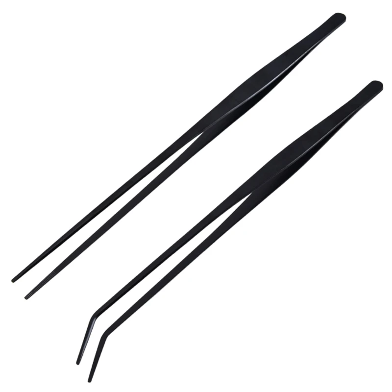 Professional Aquarium Tweezers Set 27cm Straight/Curved for Plant Maintenance