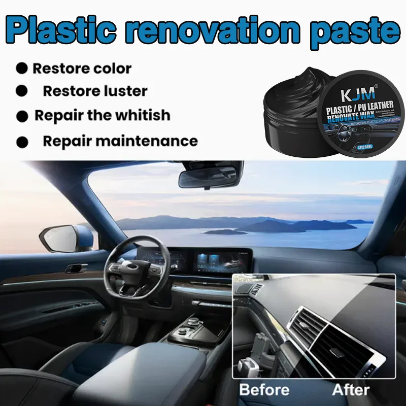 

Воск для восстановления автомобильного пластика — крем для ухода за салоном для черного блеска и долговечности восстановления