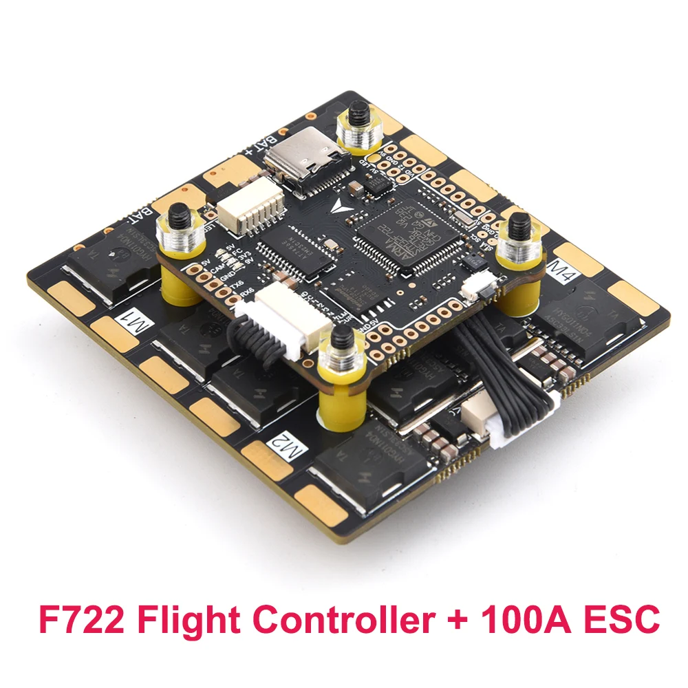 F7 F722 Flight Controller FC 3-8S Lipo 5V / 9V BEC 100A 4in1 ESC Stacks For RC 13inch 15inch FPV Racing Freestyle Drone