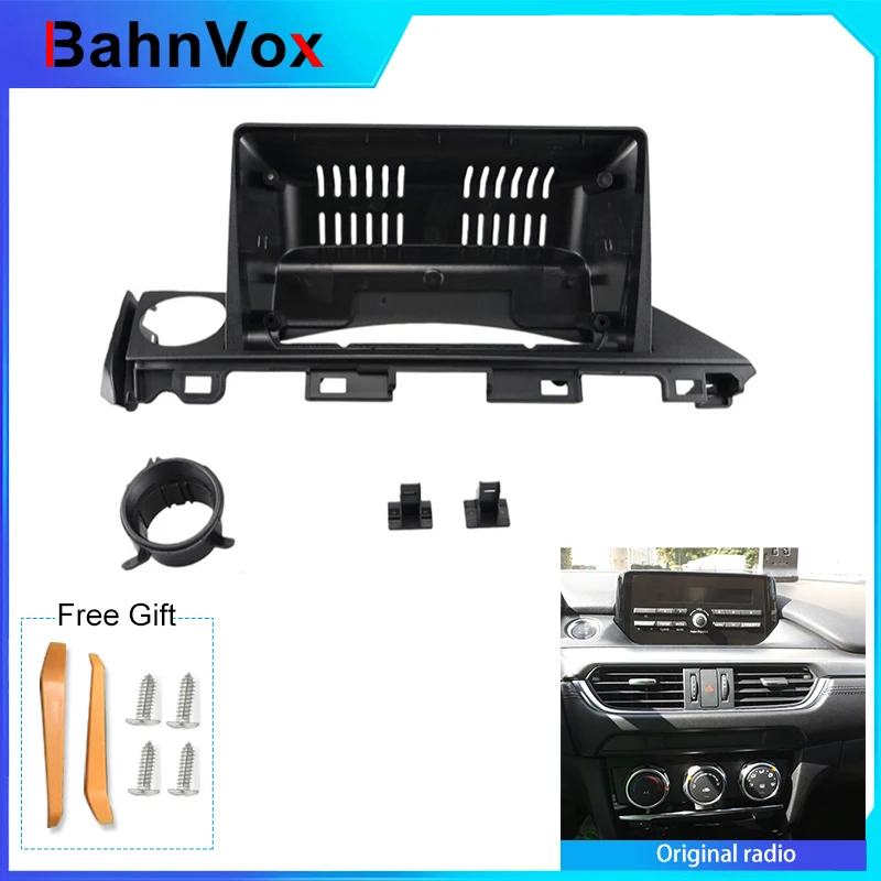 9 inch Android Car Radio frame for Mazda 6 Atenza 2015-2018 2din Stereo GPS Fascia bezel Panel Adapter wire harness