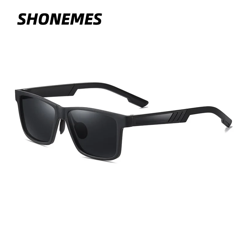 

SHONEMES Polarized Sunglasses Vintage Square Eyewear TR90 Frame Night Vision Outdoor UV400 Driving Sun Glasses for Men