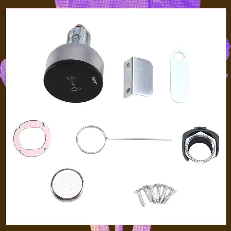 

Office Desk Smart Lock Smart Mini IC Card Induction Lock For File Cabinets, Wardrobes, Mailboxes Home And Office Use-[Y06A]