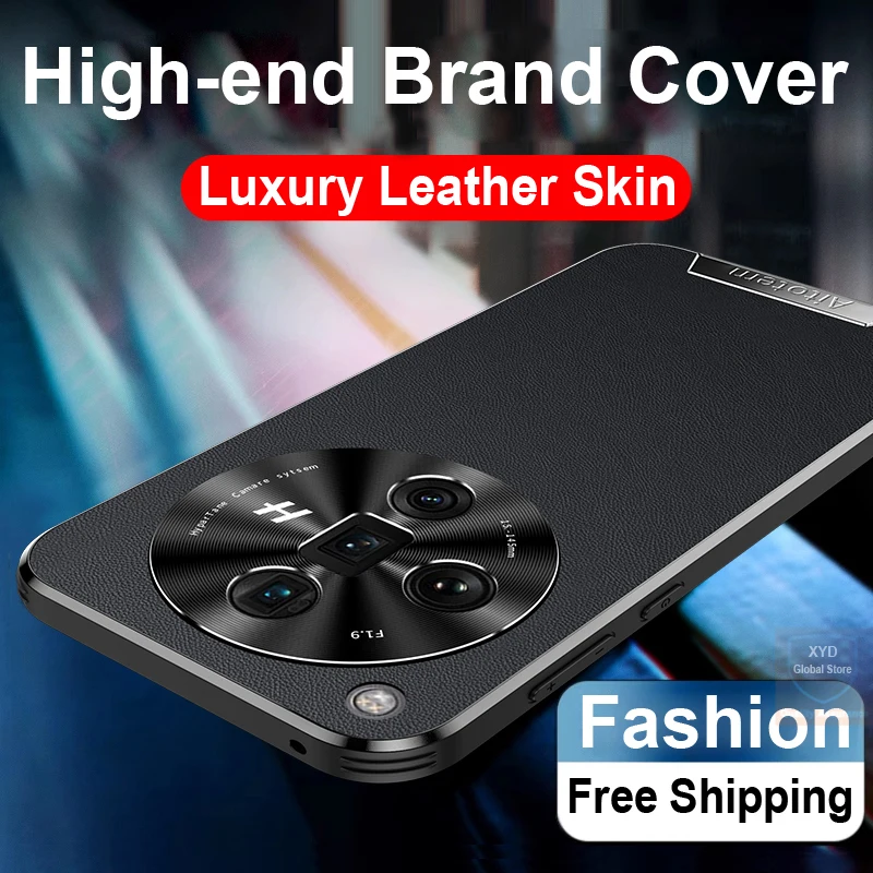 

High Quality For Oppo Find X8 Pro Case Leather Skin Brand Phone Back Case For Oppo Find X8 Pro Cover Shell Bumper Bag