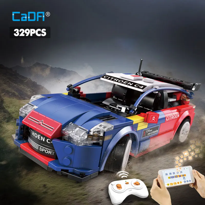 Cada Citroen WRC 2008 챔피언 차량 빌딩 블록, 도시 리모컨 레이싱 카, RC 슈퍼 스포츠카, 벽돌 장난감, 소년 선물 