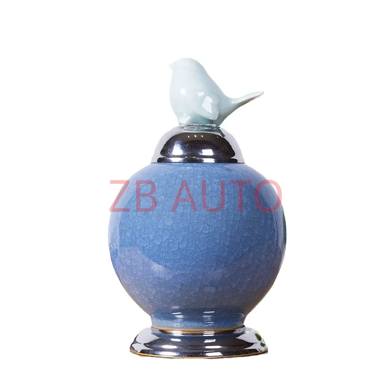 

New Chinese style American country style high-end high-temperature handmade ceramic storage jar ornaments soft decorations