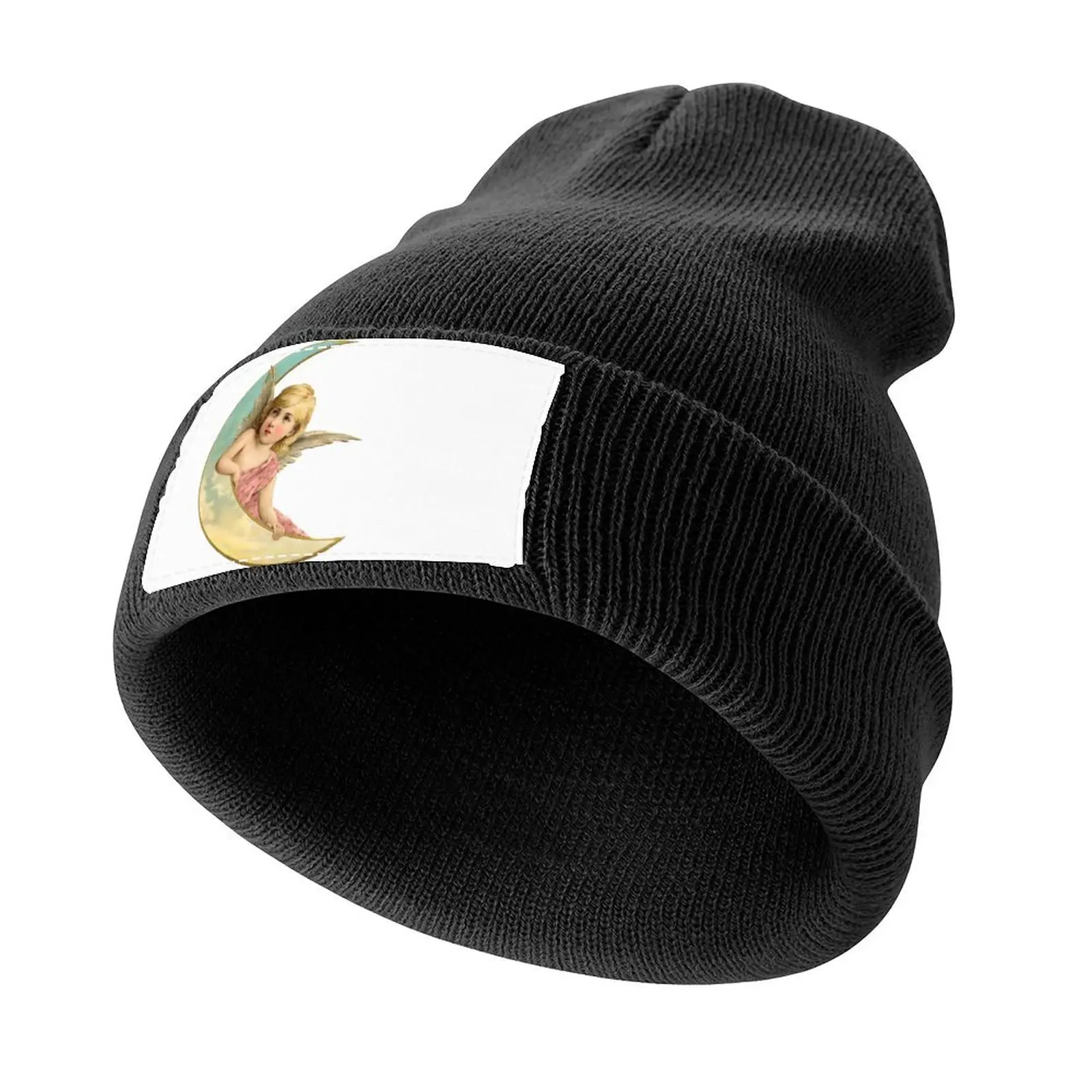 Vintage Angel Moon Knitted Cap Golf Cap Hood Hat Baseball Cap Golf Wear For Man Women's