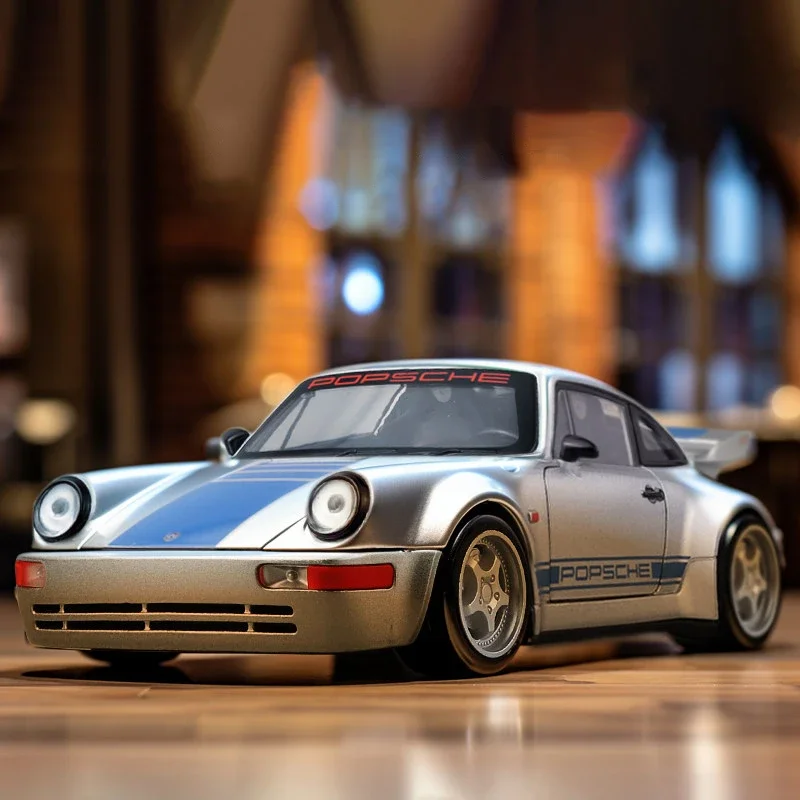 

1:24 Porsche 964 Carrera RS 911 модель автомобиля из сплава игрушка литая металлическая литье звук и искусство автомобиль игрушечный автомобиль