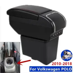 For Volkswagen POLO Armrest 2010-2018 new For VW POLO Mk5 6R Vento Car Armrest box Center Storage box Car accessories Retrofit