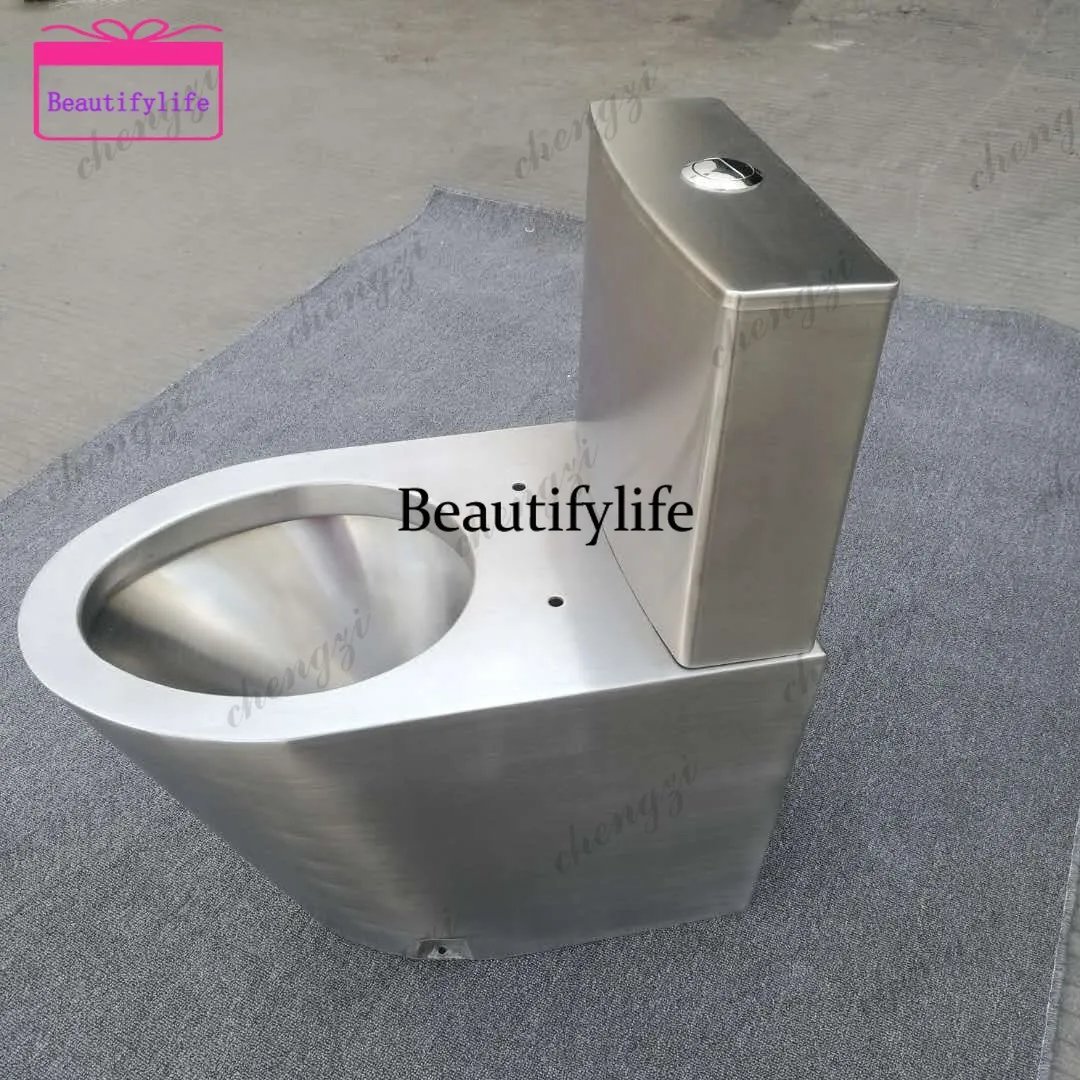 A17  304 Stainless Steel Commercial Toilet Caravan Toilet High-efficiency Water-saving One-piece Toilet
