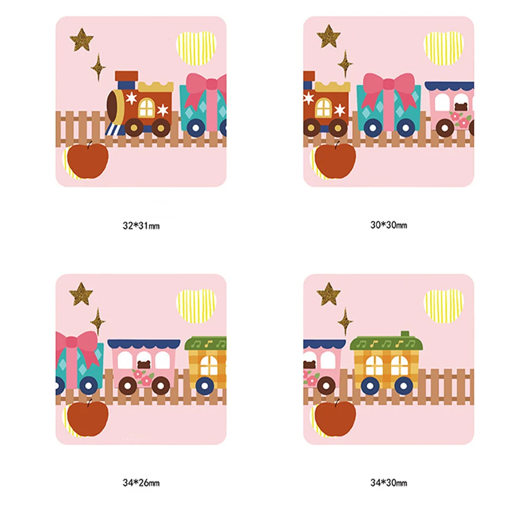 1 Piece 3 cm Stick on Embroidery Patch Cartoon Locomotive Train Carriages Stickers for Clothing DIY Decoration Accessories