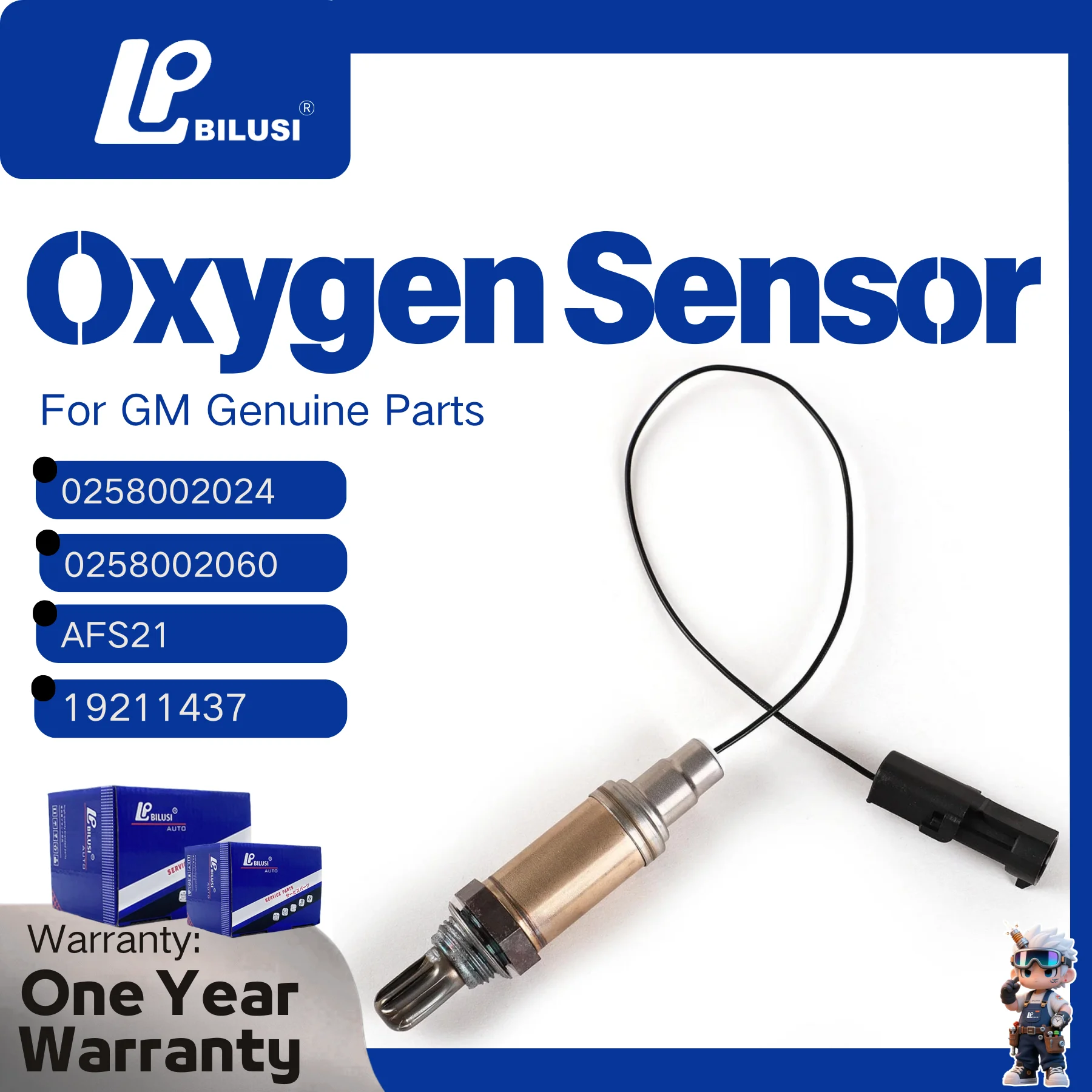 

1 wire Oxygen Sensor O2 Sensor Car Air Fuel Ratio Lambda Probe For GM Genuine Parts AFS21 19211437 1Wire 0258002024 0258002060