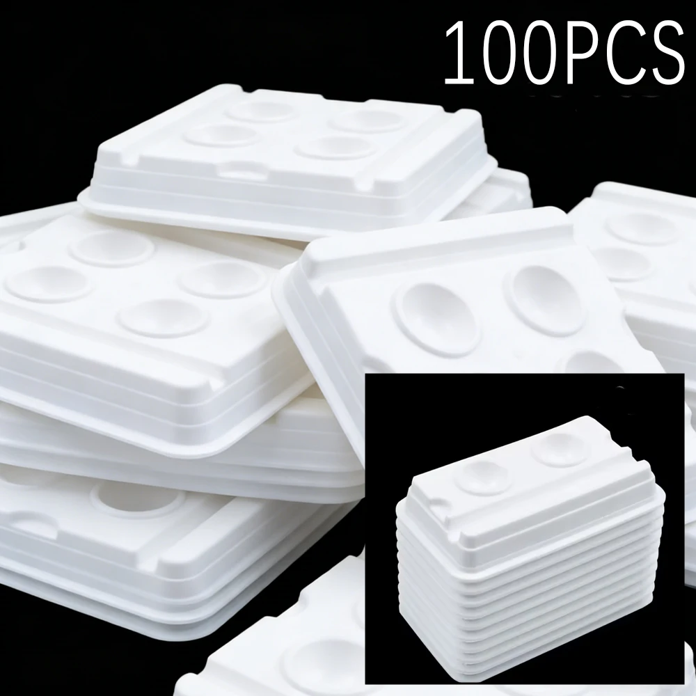 

100 шт. одноразовых смесительных лотков для зубных протезов, белые медицинские палетки для стоматологических процедур