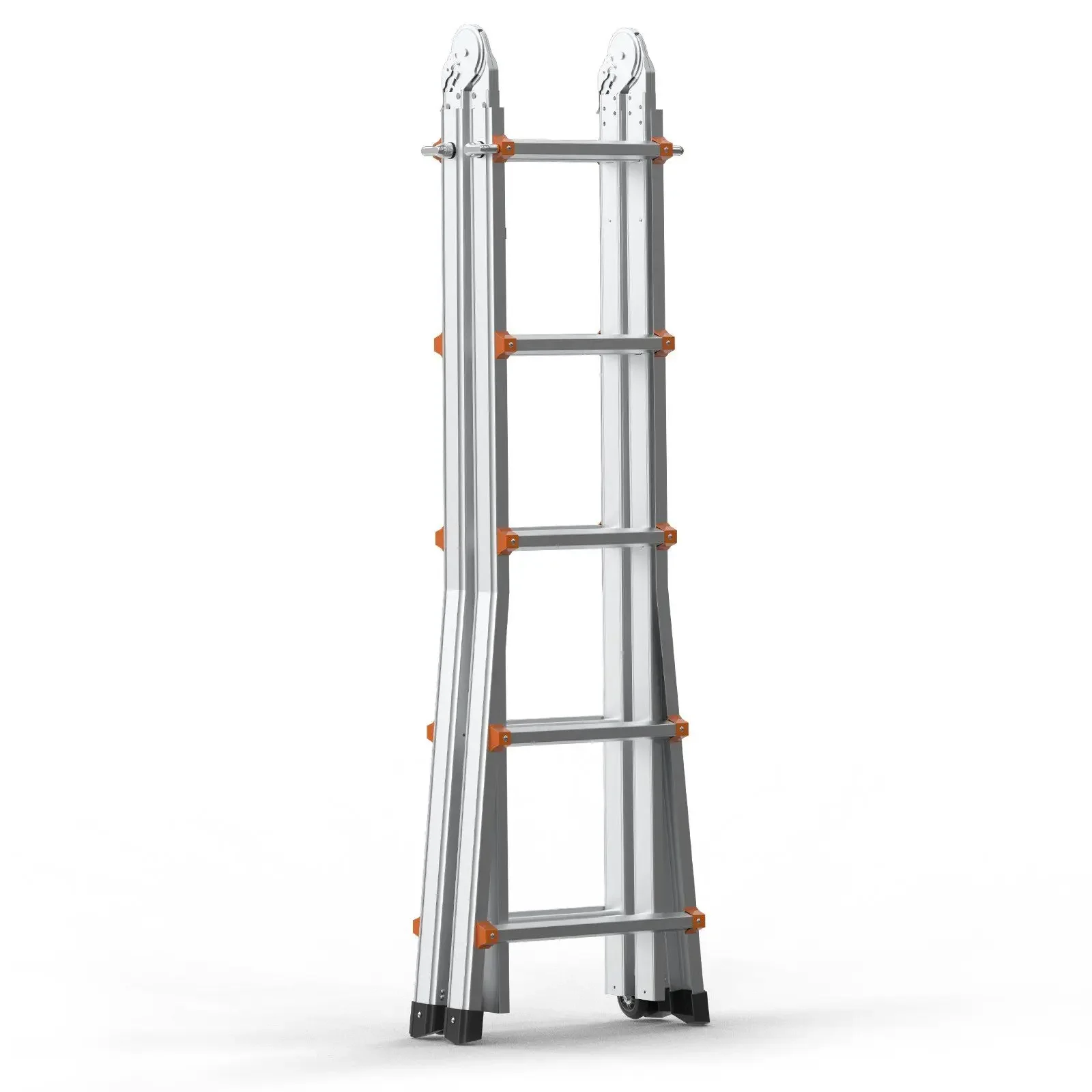 Heavy-Duty 19FT Telescoping Ladder – A-Frame Design w/ 360° Hinge – Adjustable 4-19ft Height – For Contractors & DIY
