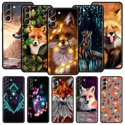 Cute Cartoon Animal Fox Case For Samsung Galaxy S22 S21 S20 Ultra FE 5G Plus S24 S10 Plus S23 S10E Silicone Phone Cover