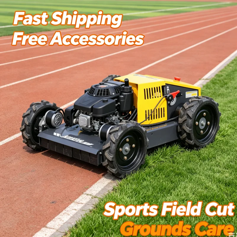 Customized Fast Delivery Wheeled Remote Control Lawn Mower 500Mm Cutting Width For Home Lawn