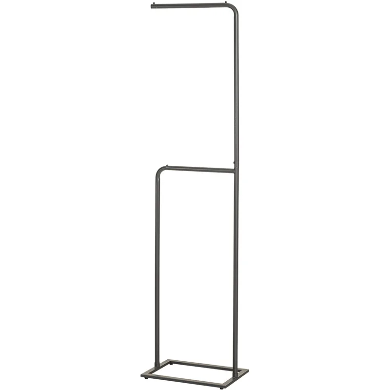 

Simple double-layer drying rack Floor-to-ceiling hanger Household bedroom drying hanger Simple overnight storage coat rack