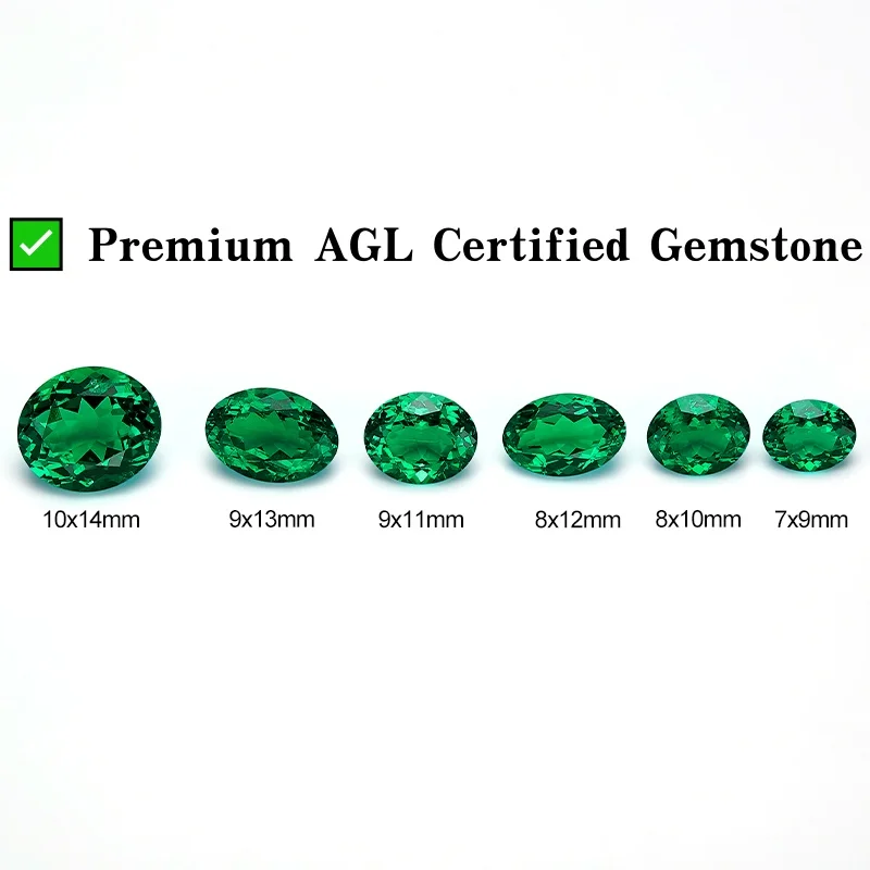 

Lab Grown Columbia Emeralds Oval Shape Gemstone VVS1 For Diy Jewelry Pendant Bracelet Making Material Selectable AGL Certificate