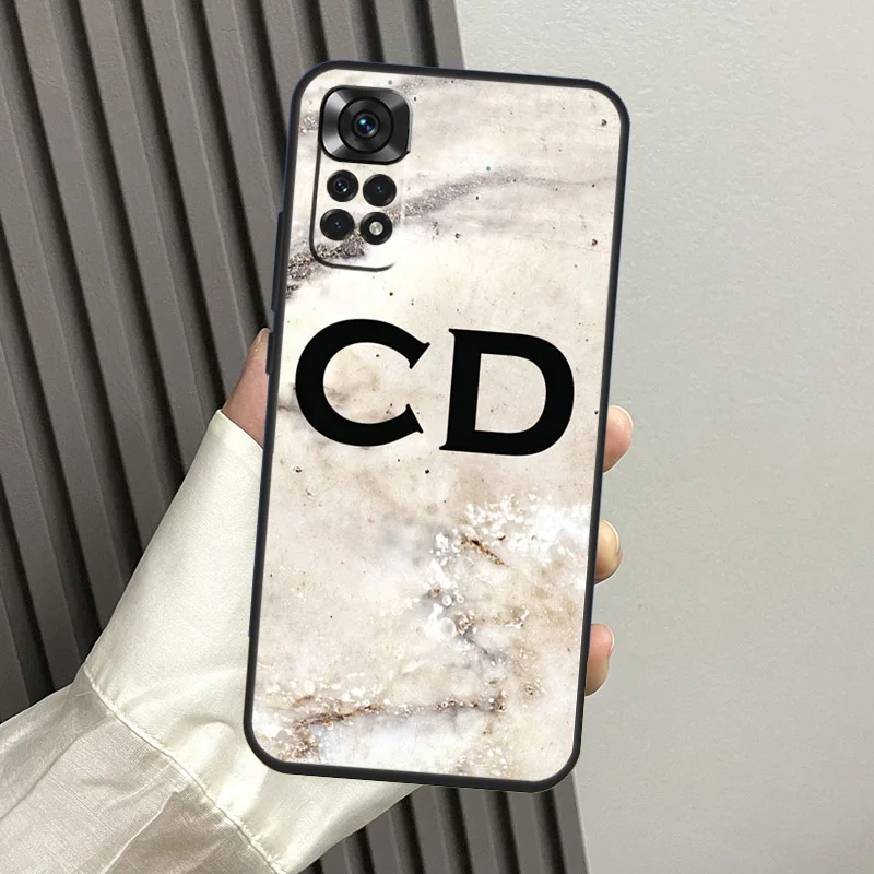 샤오미 레드미 대리석 맞춤형 케이스, 샤오미 레드미 노트 10 프로 노트 11 8 9 12 프로 11S 10S 8T 레드미 10C 12C 9C 9T 커버