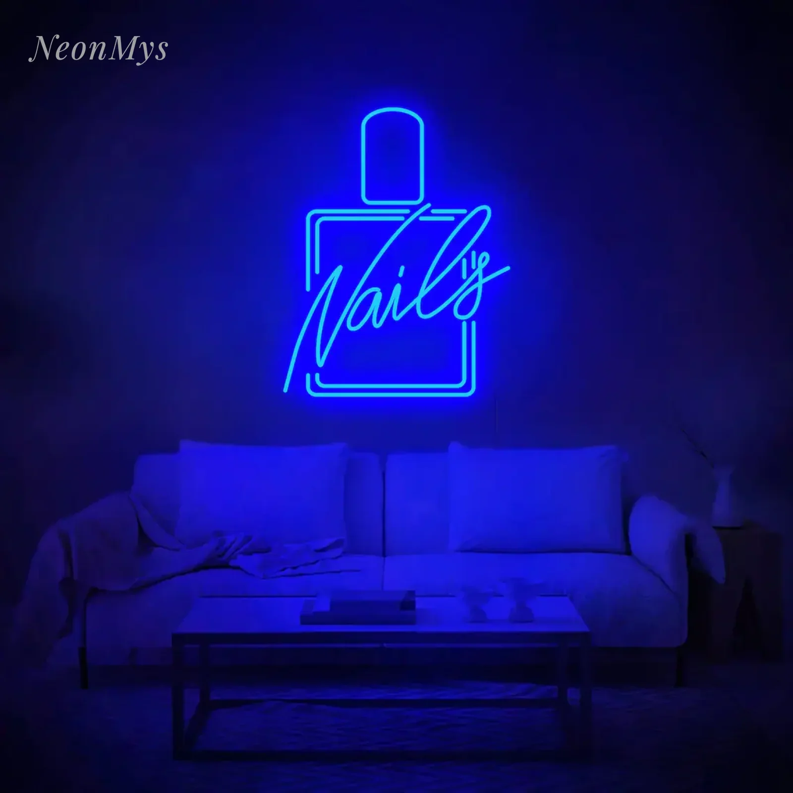 Nails Neon Signs Manicure LED Logo Lights Nail Polish Light Up for Wall Decor Bedroom Beauty Room Girl Room Salon Support Custom