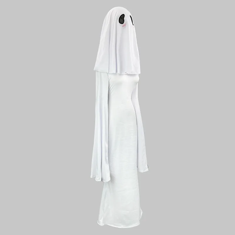 Ghost Girl Cosplay Costume Ghost Princess Holiday Cross White Wedding Backless Dress Women Two-piece Slim Fishtail Skirt Tight