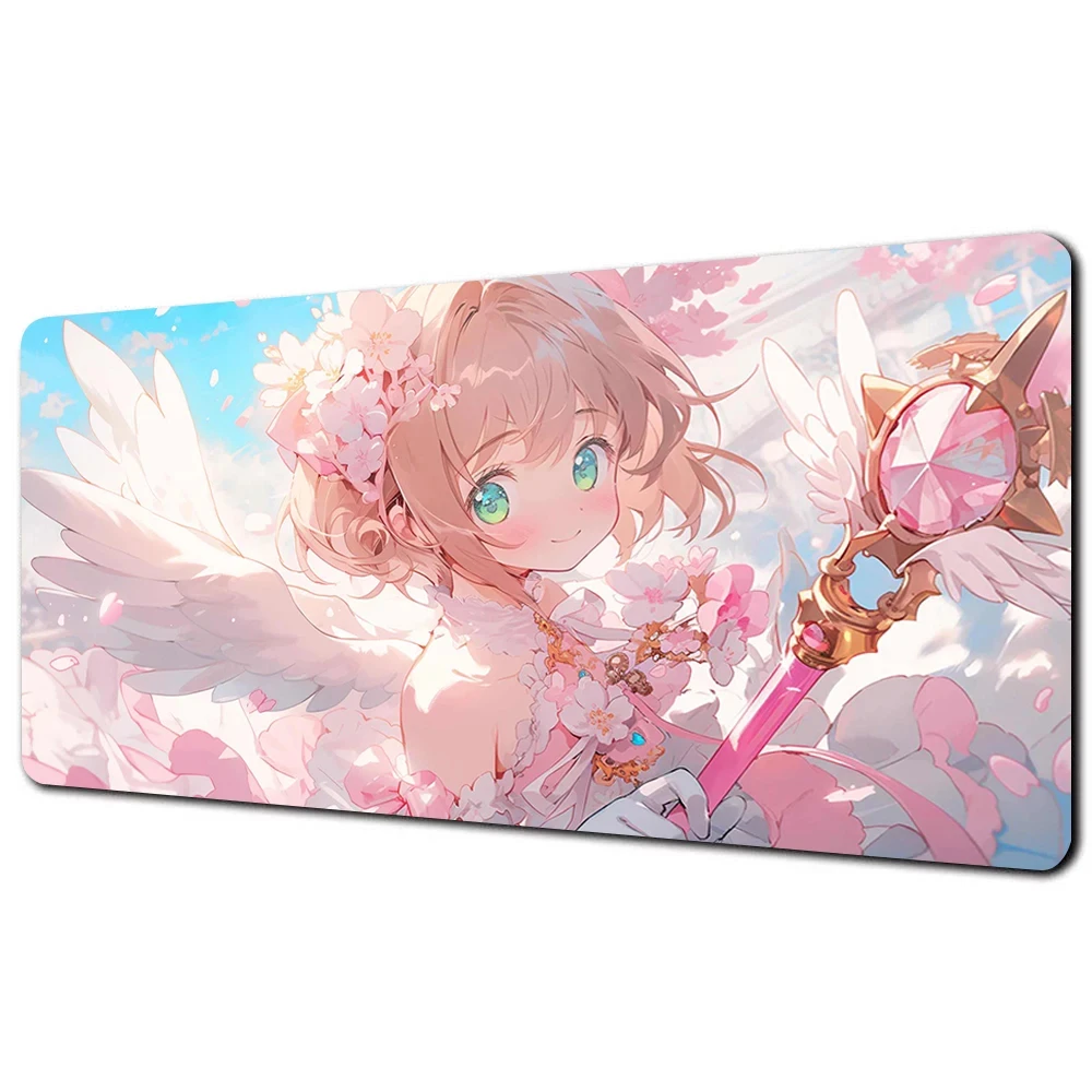 Card Captor Sakura Mouse Pad 1000x500 CCS Non-Slip Mat Kawaii Large Computer Waterproof Gaming Carpet Anime Girl Xxl Pc Desk Key