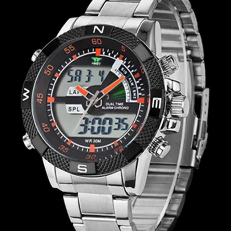 AMST intelligent waterproof multi-functional student steel belt watch outdoor sports electronic men's watch**