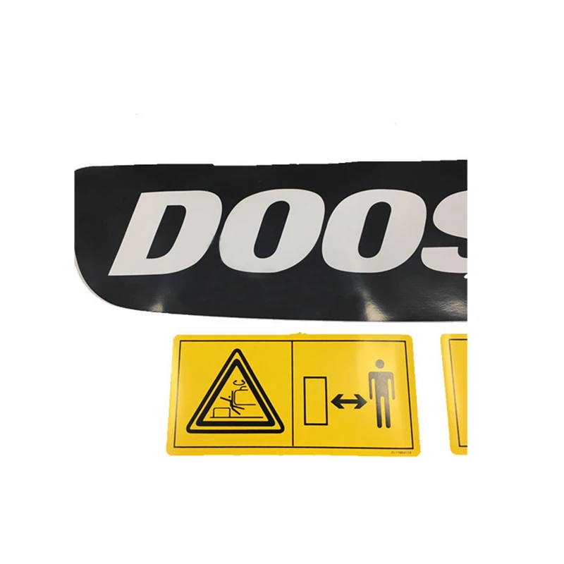 Rear Counterweight Icon Sticker Excavator Parts S0001 For Daewoo Doosan DX55 60 75 88-9C