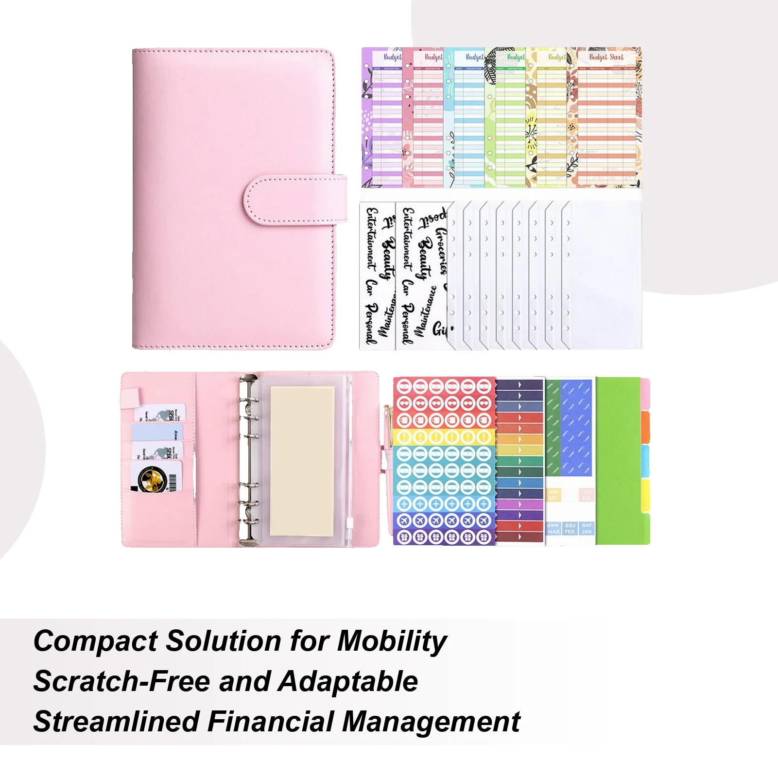 

Ежемесячный бюджетный планировщик из искусственной кожи, еженедельный ежедневный органайзер для денег, 2026, бюджетный планировщик, книга сбережений для наличных, финансовый счет