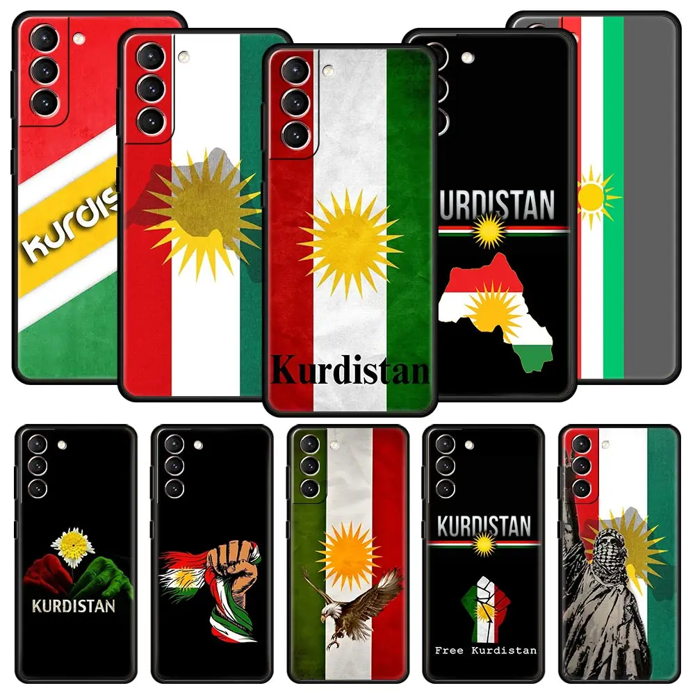 Kurdish flag Phone Case For Samsung Galaxy S25 Edge S24 S23 S22 S20 Ultra S21 FE 5G S10 Plus Soft TPU Cover