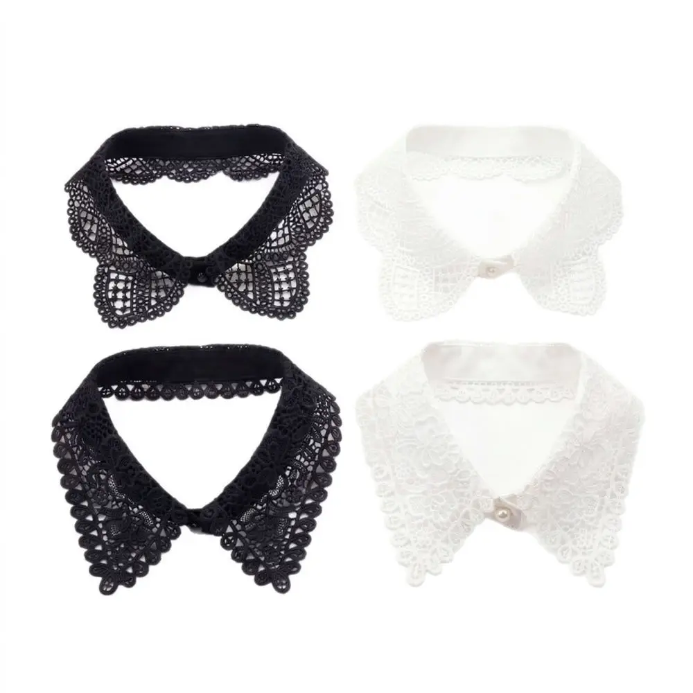 Fashion Women Detachable Lace Fake Collar Elegant Floral Decorative Dickey For Sweater Blouse Shirt Neck Accessory