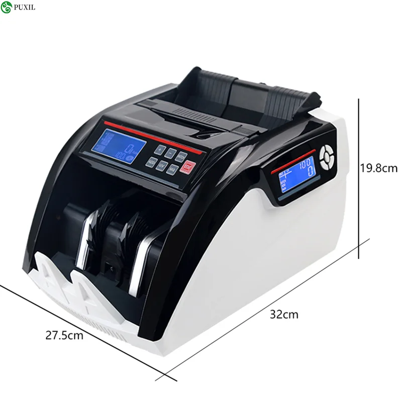 Multi Currency Fake Note Detection Compatible Bill Counter Machine Cash Money Counting Machine Suitable for EURO DOLLAR 5800D Mu