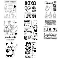 Hopeful Verses XOXO Sweet Love Sentiments Clear Stamps New 2025 for DIY For Valentine's Day Anniversaries Card Making