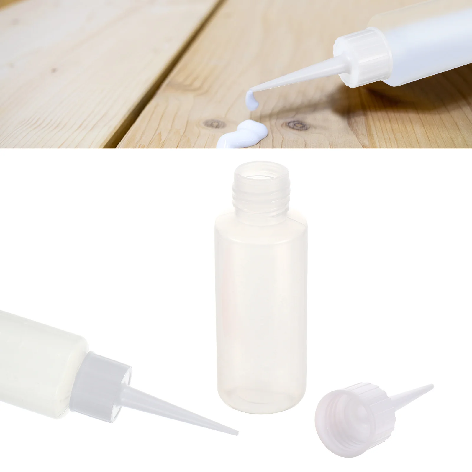 

10pcs 50Ml Squeeze Bottles Plastic Applicator Bottle For Glue Adhesive Oil Dispensing Liquid Refillable Pe Funnel Tip Craft