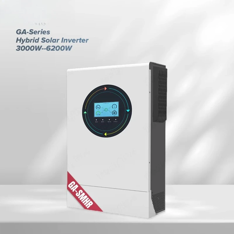 Dual AC Output 4kw 5.5kw 6kw 6.2kw on off Grid Hybrid Solar Inverter Wide PV Input with Touchable Colorful Display