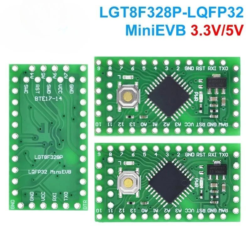 LGT8F328P LQFP32 MiniEVB 3.3V / 5V Replaces Pro Mini ATMEGA328P Fully Compatible For Arduino USE HT42B534-1 Driver