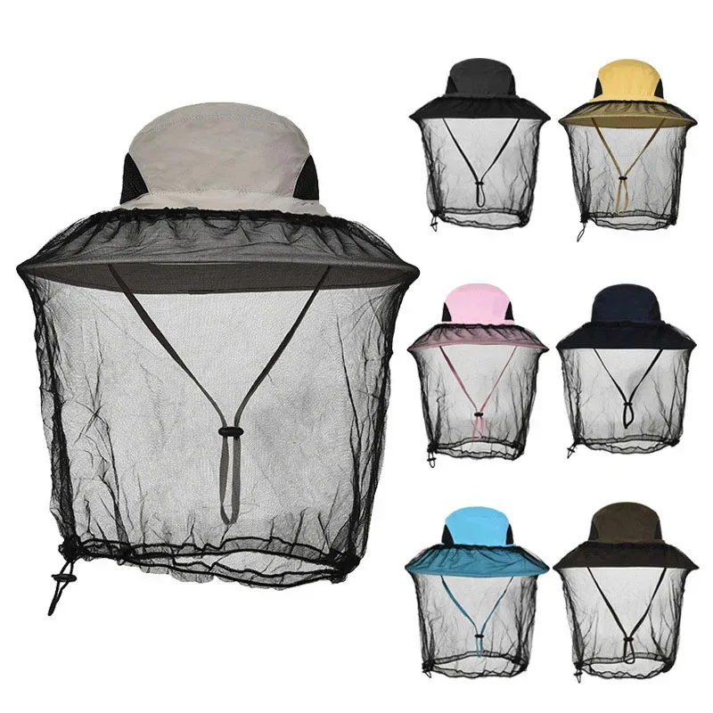 Wholesale Head Net Hat,UPF 50+ Safari Sun Hat,Wide Brim Fishing Bucket Hat with Hidden Mesh for Outdoor Lover Men & Women