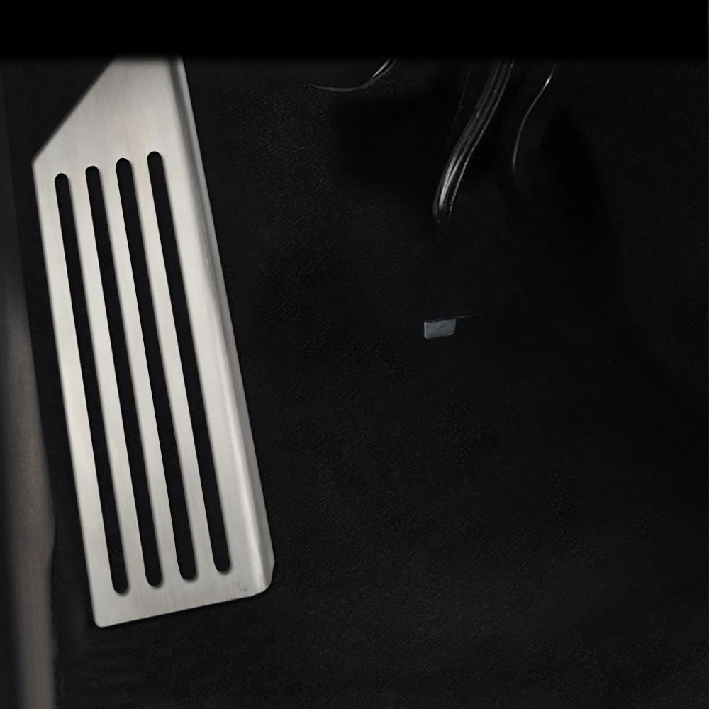 For Tesla Model 3 2017-2022 LHD Dead Pedal Cover Footrest Pedal Pad Stainless Steel Left Hand Drive Style Accessories