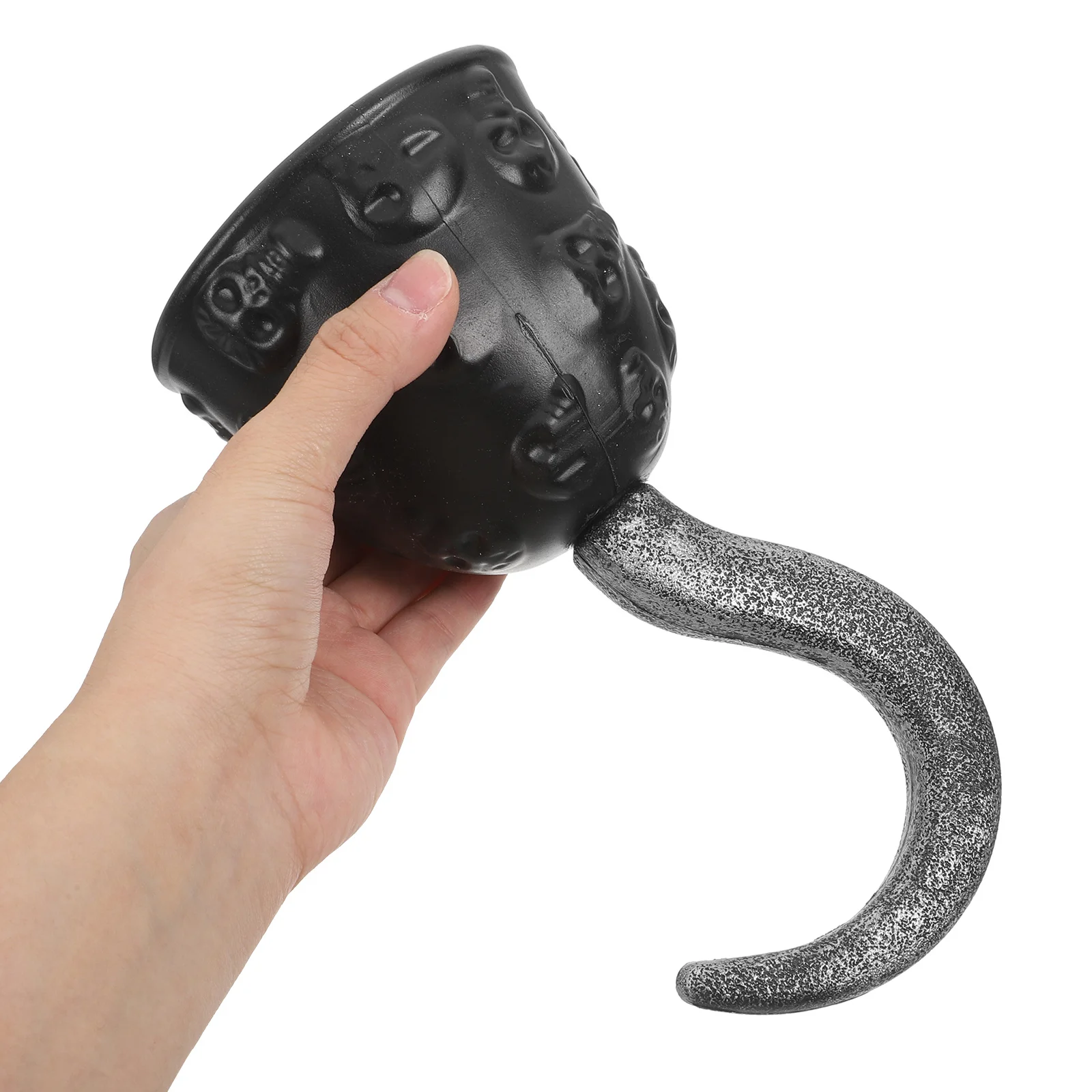 Gancio pirata vintage Design teschio retrò Plastica leggera Decorazione festa pirata di Halloween Accessorio per costume cosplay