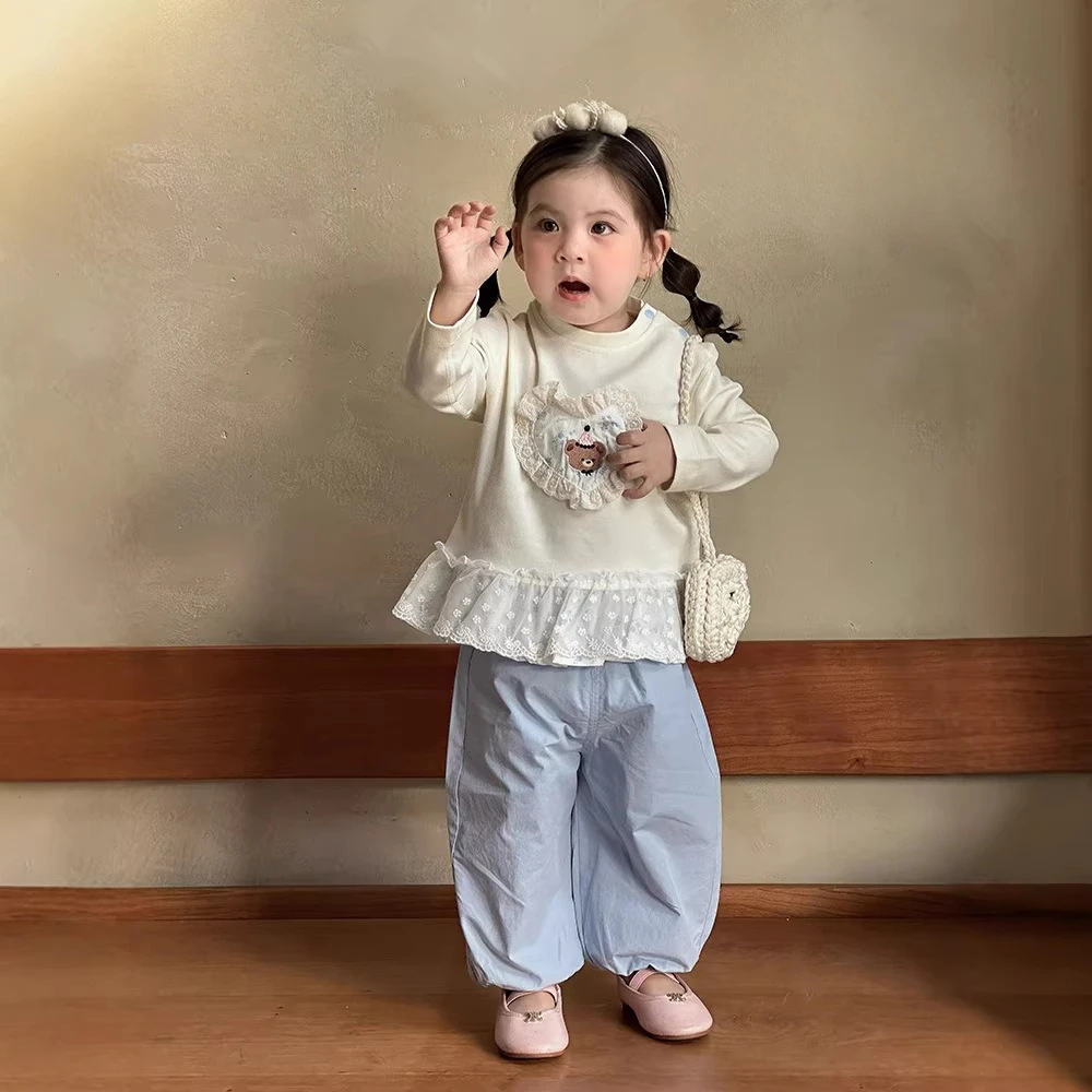 Baby Long Sleeved Spring Suit Sweet Beauty Baby Pants Hoodie Two-piece Set Newborn Trendy Autumn Girl Clothes