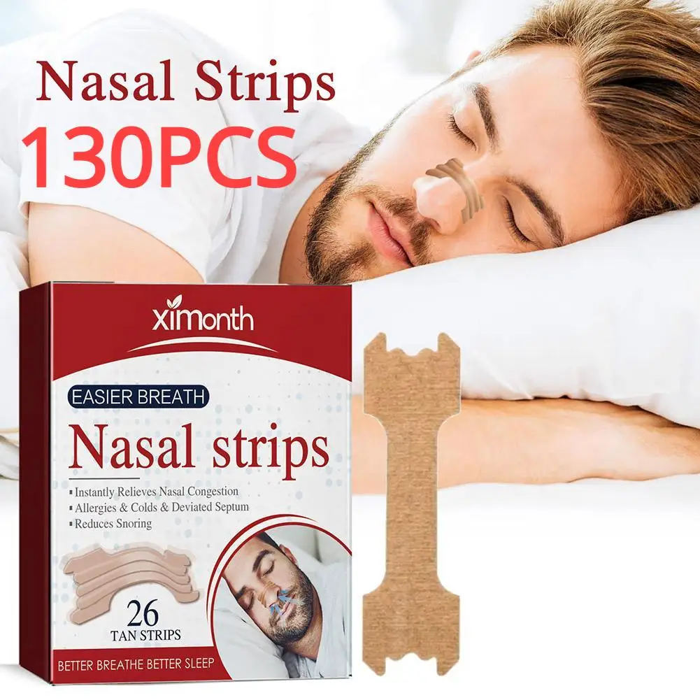 

130 pcs/5 boxes Stop Snoring Nasal Strips Improve Sleep Reduce Snoring Relieve Nasal Congestion Due To Colds